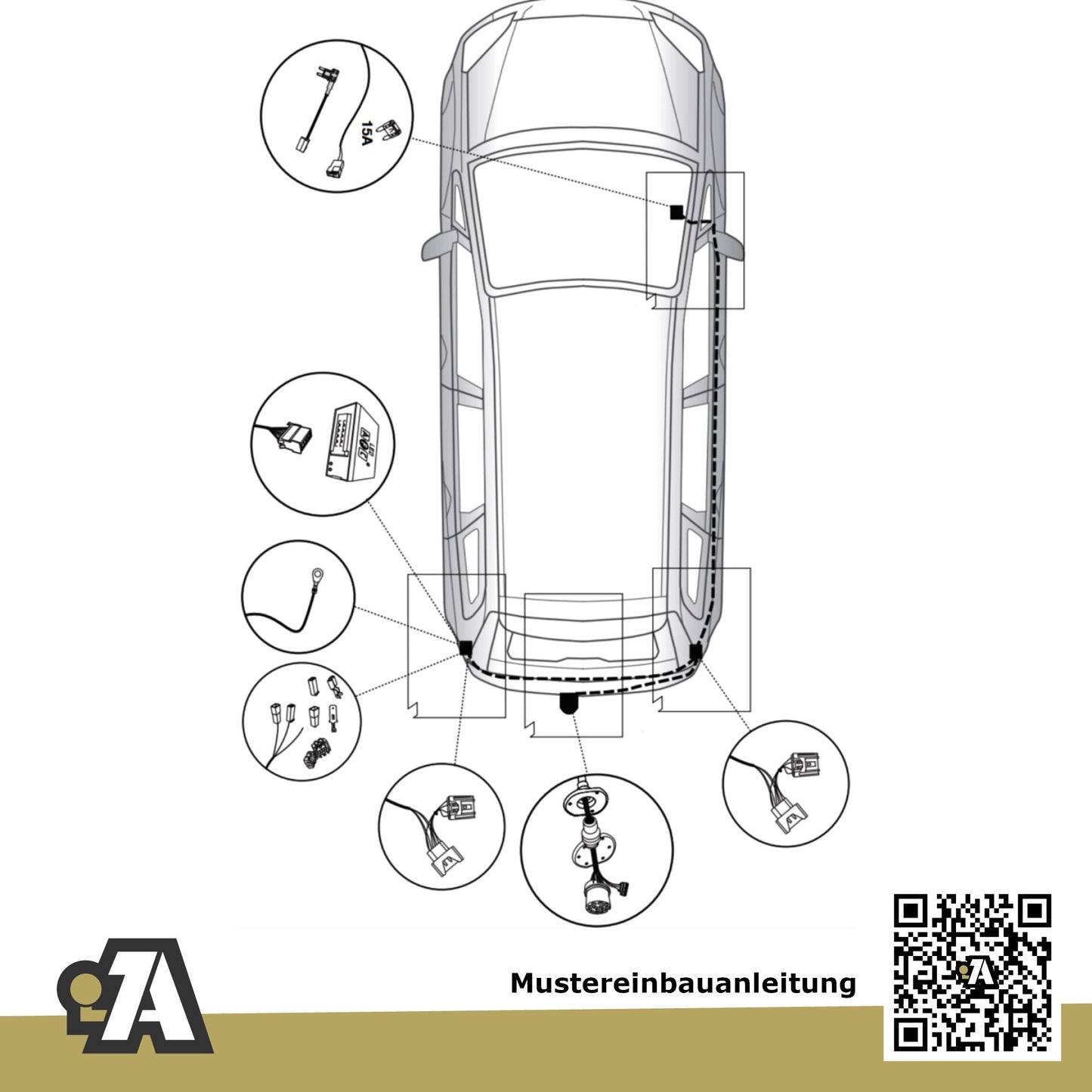 Ford B-Max 5-Türer (Minivan) 11.2012-09.2017 BRiNK Anhängerkupplung mit JAEGER Elektrosatz