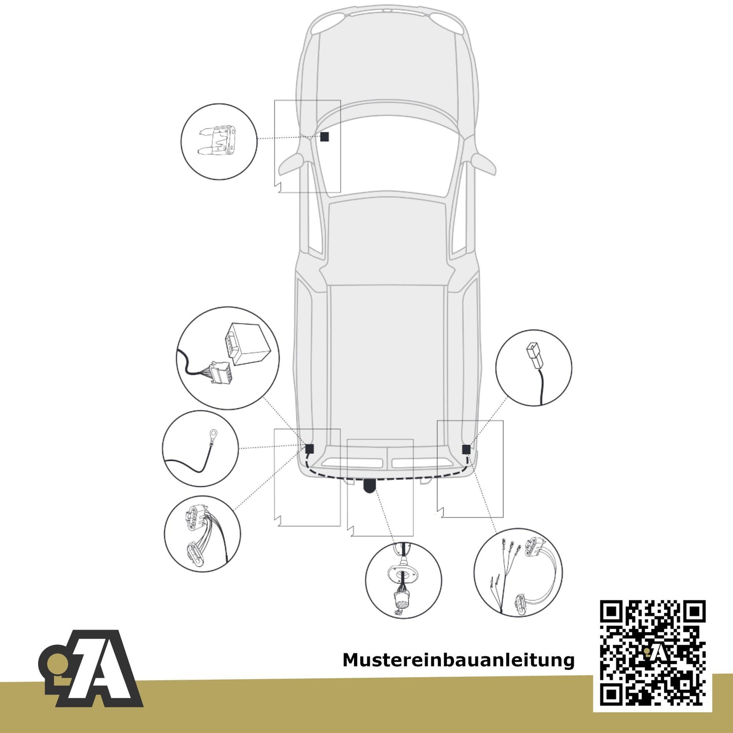 Ford Transit/Tourneo Connect Kastenwagen 01.2003-12.2013 BRiNK Anhängerkupplung mit JAEGER Elektrosatz