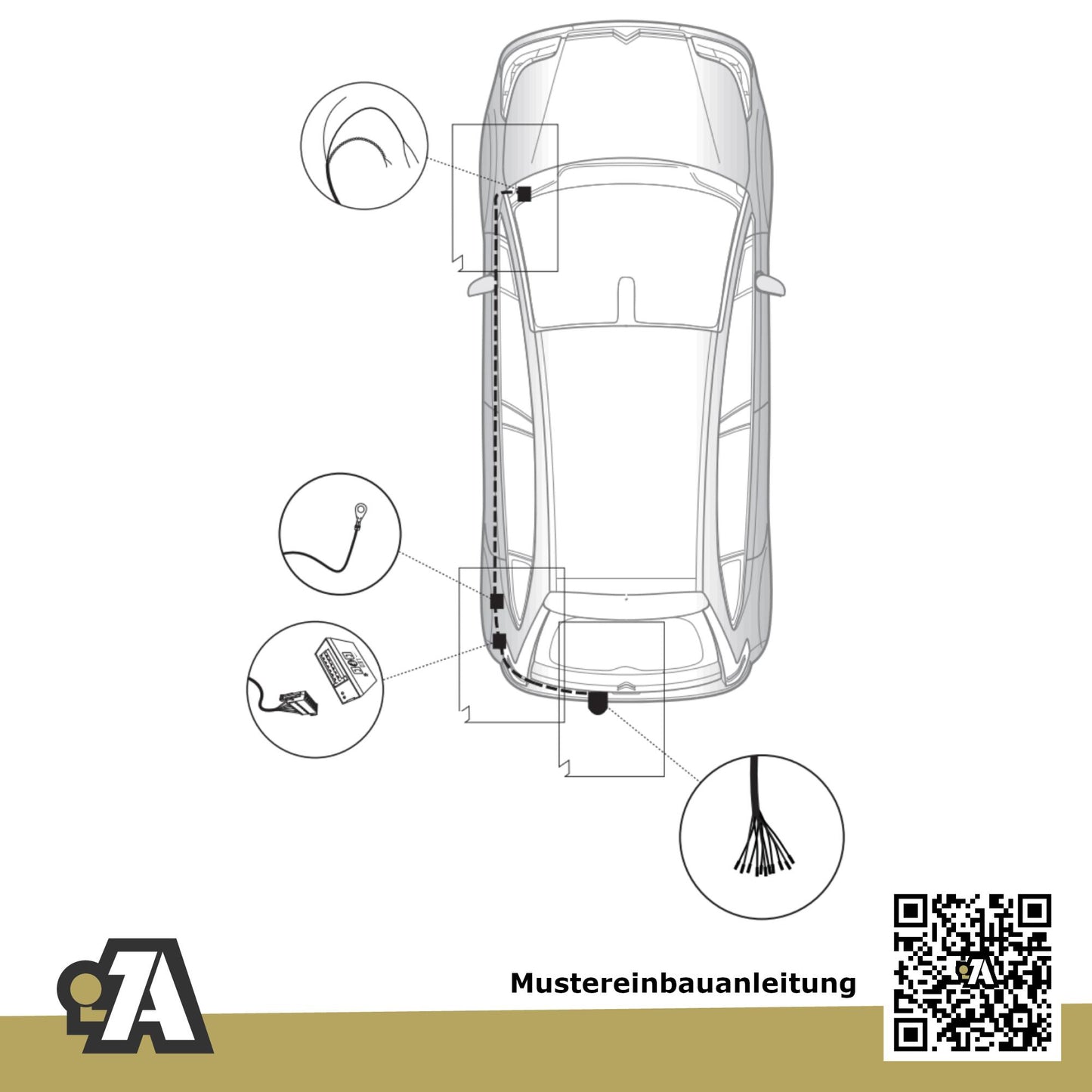 Citroen C3 Picasso 5-Türer (Minivan) 03.2009-07.2017 SH_ BRiNK Anhängerkupplung mit JAEGER Elektrosatz