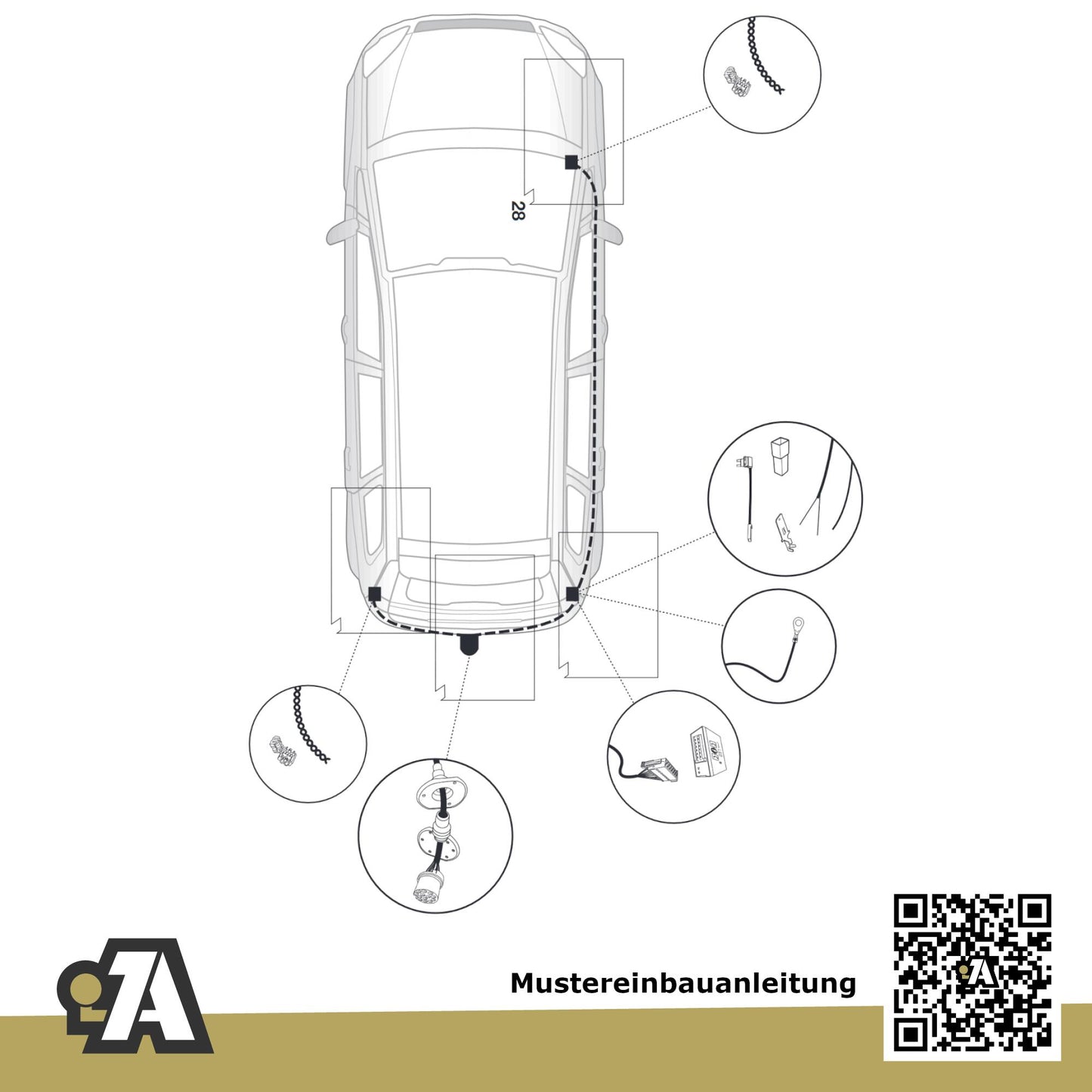 Ford Kuga II 5-Türer (Sport-SUV) 02.2013-06.2017 DM2 BRiNK Anhängerkupplung mit JAEGER Elektrosatz