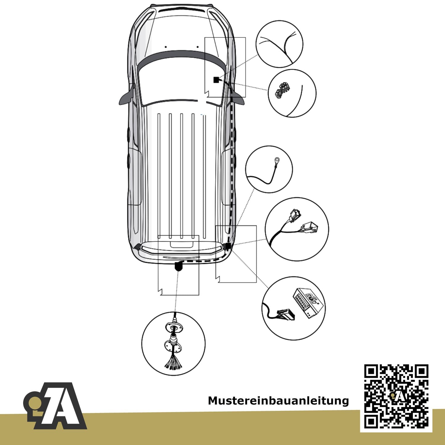 Ford Transit/Tourneo Connect Kastenwagen 01.2014-06.2018 V408 BRiNK Anhängerkupplung mit JAEGER Elektrosatz