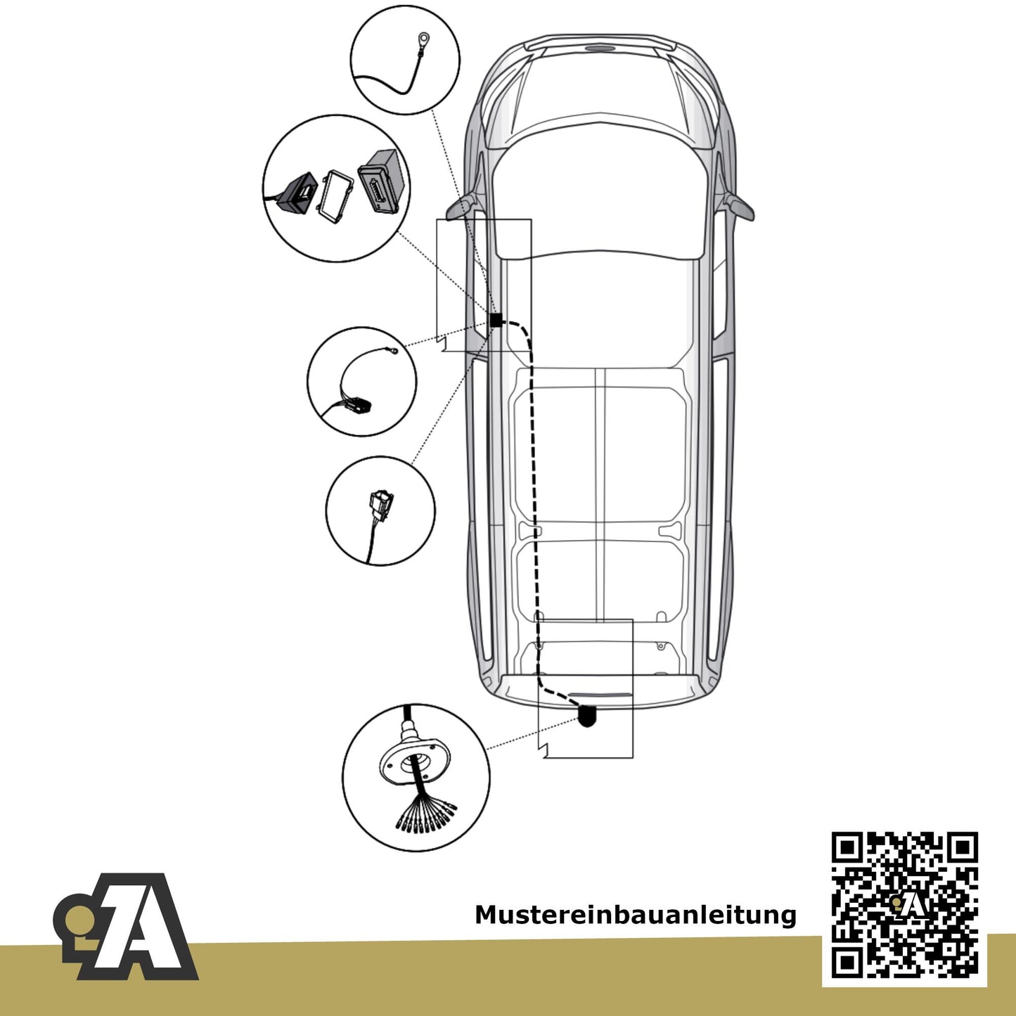 Ford Transit Bus / Kasten 03.2014-05.2016 FAD / FBD / FCD / FDD BRiNK Anhängerkupplung mit JAEGER Elektrosatz