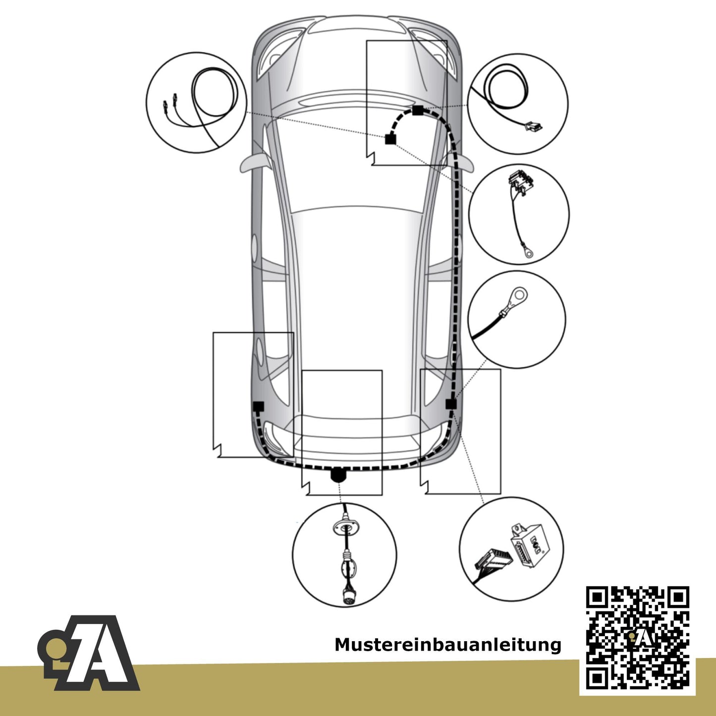 Mercedes B-Klasse 5-Türer (Kompaktvan) 06.2005-10.2011 W245 BRiNK Anhängerkupplung mit JAEGER Elektrosatz