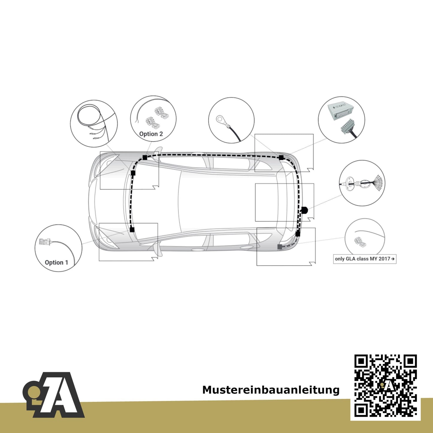 Mercedes B-Klasse 5-Türer (Kompaktvan) 11.2011-12.2018 W246 BRiNK Anhängerkupplung mit JAEGER Elektrosatz