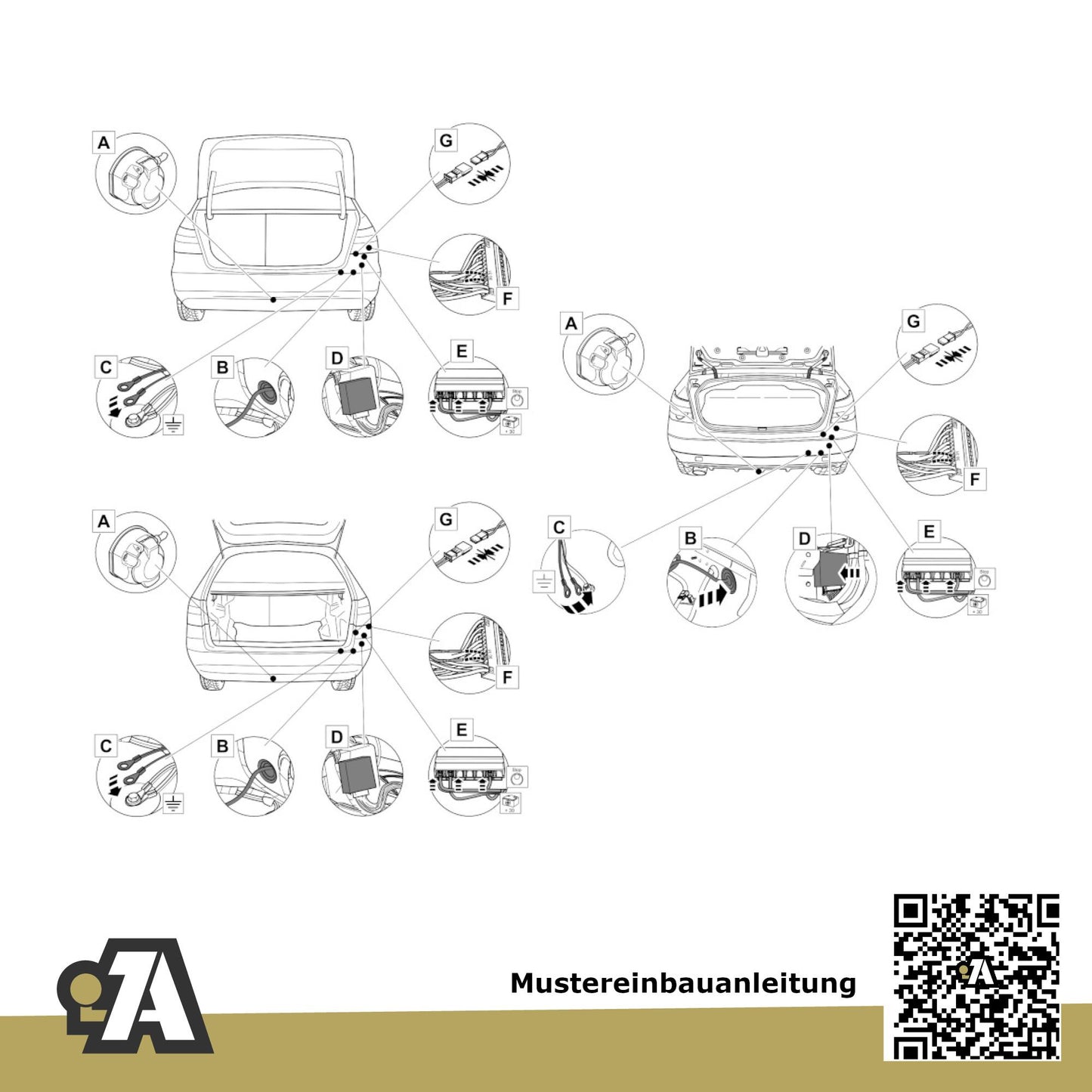 Mercedes E-Klasse Kombi 5-Türer (Kombi) 09.2009-03.2016 S212 BRiNK Anhängerkupplung mit JAEGER Elektrosatz