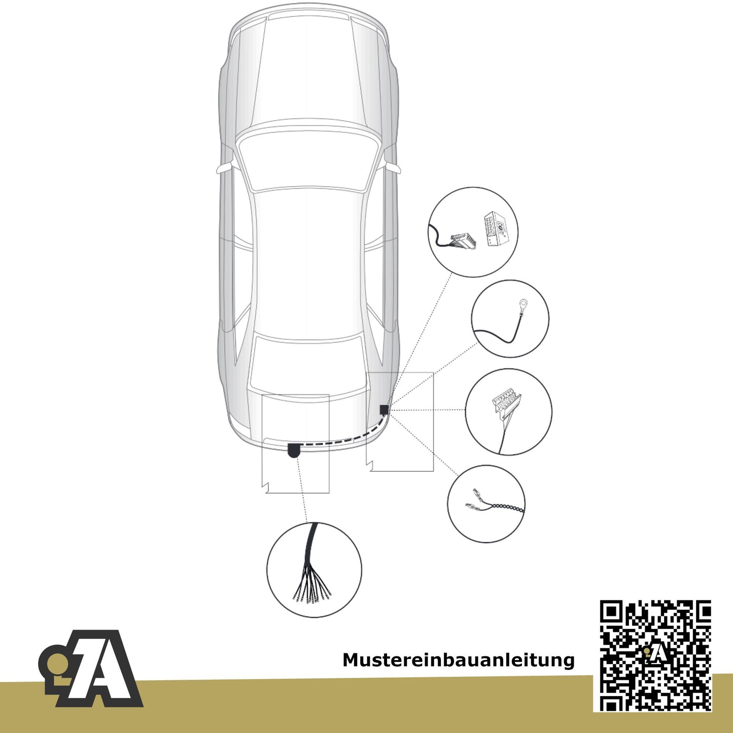 Mercedes E-Klasse Kombi 5-Türer (Kombi) 09.2009-03.2016 S212 BRiNK Anhängerkupplung mit JAEGER Elektrosatz