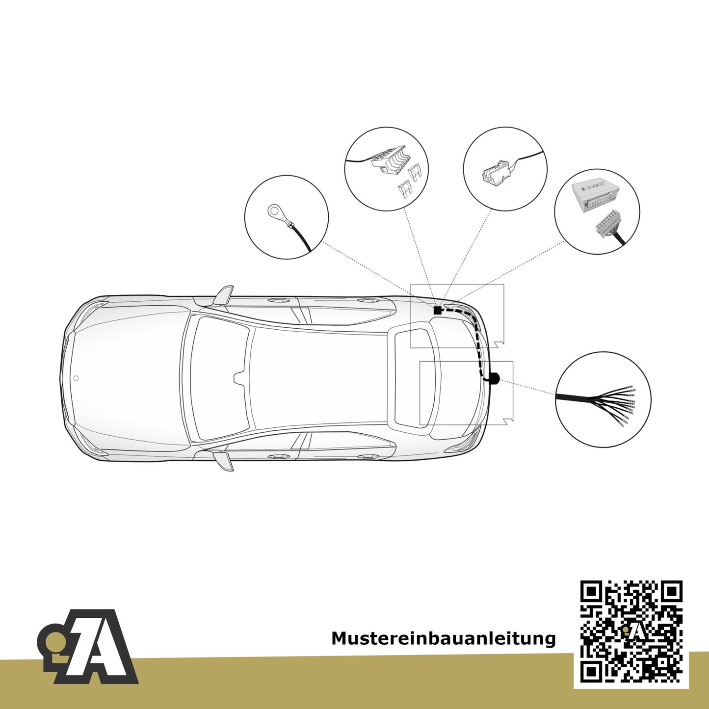 Mercedes E-Klasse Limousine 4-Türer (Limousine) 04.2016-02.2023 W213 BRiNK Anhängerkupplung mit JAEGER Elektrosatz