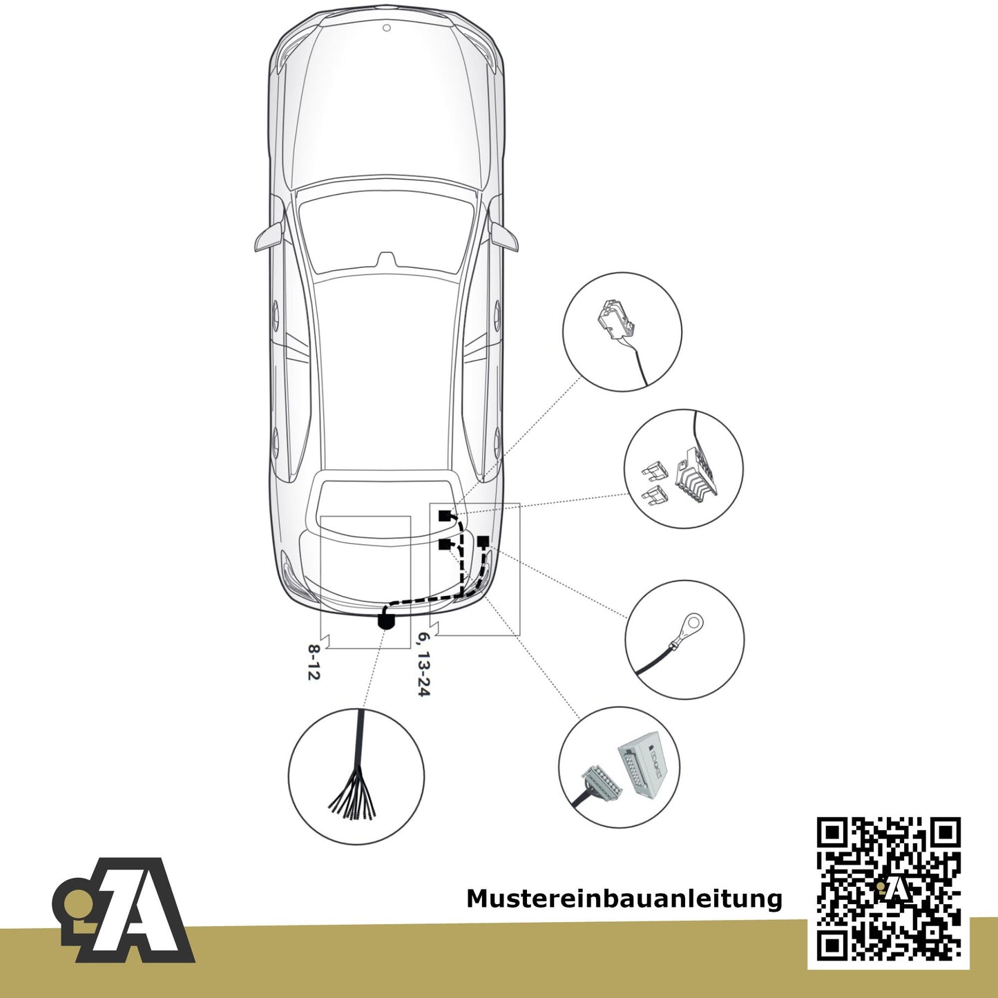 Mercedes C-Klasse 5-Türer (Kombi) 07.2018-02.2021 S205 BRiNK Anhängerkupplung mit JAEGER Elektrosatz