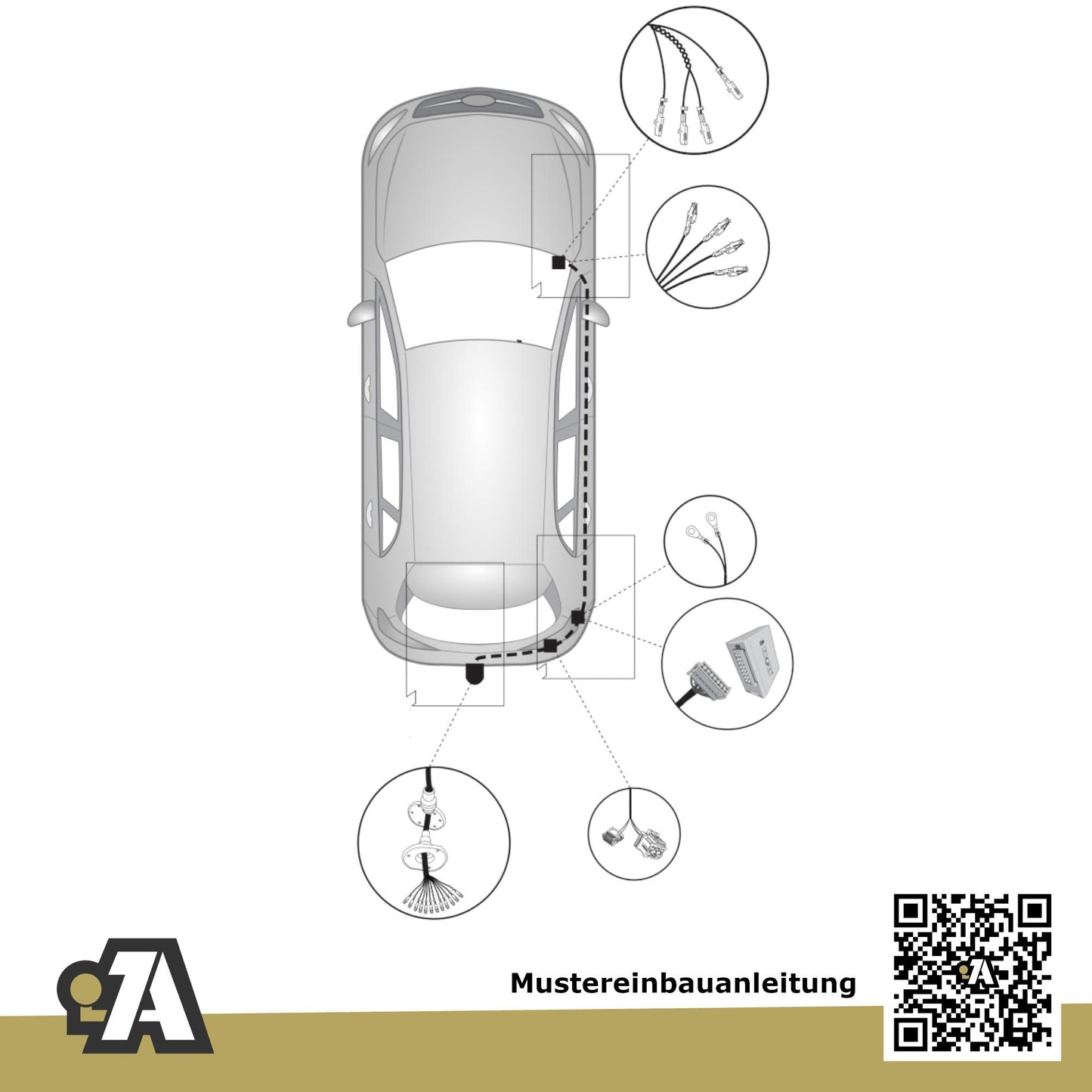 Mercedes EQA 5-Türer (Geländewagen) ab 03.2021 H243 BRiNK Anhängerkupplung mit JAEGER Elektrosatz