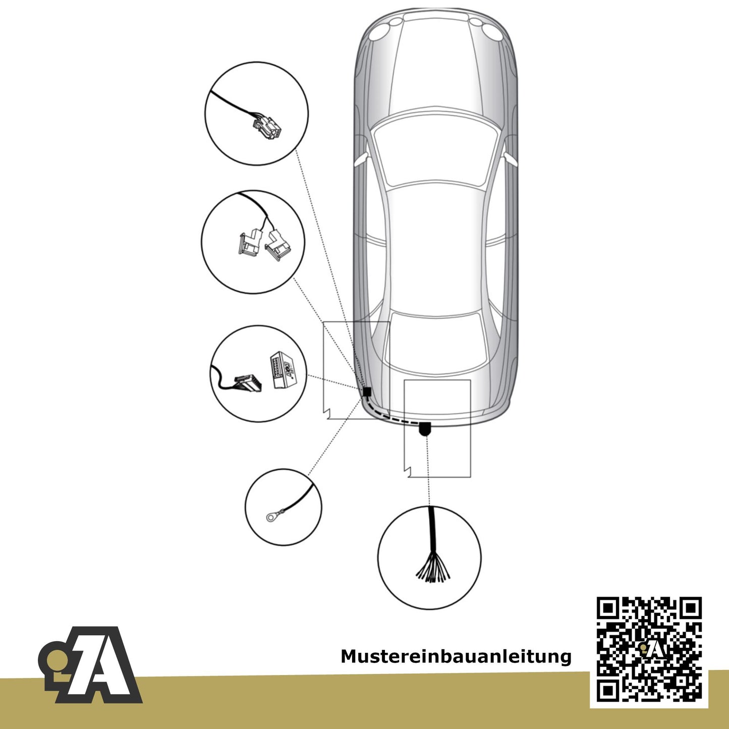Mercedes C-Klasse 5-Türer (Kombi) 06.2000-09.2007 S203 BRiNK Anhängerkupplung mit JAEGER Elektrosatz