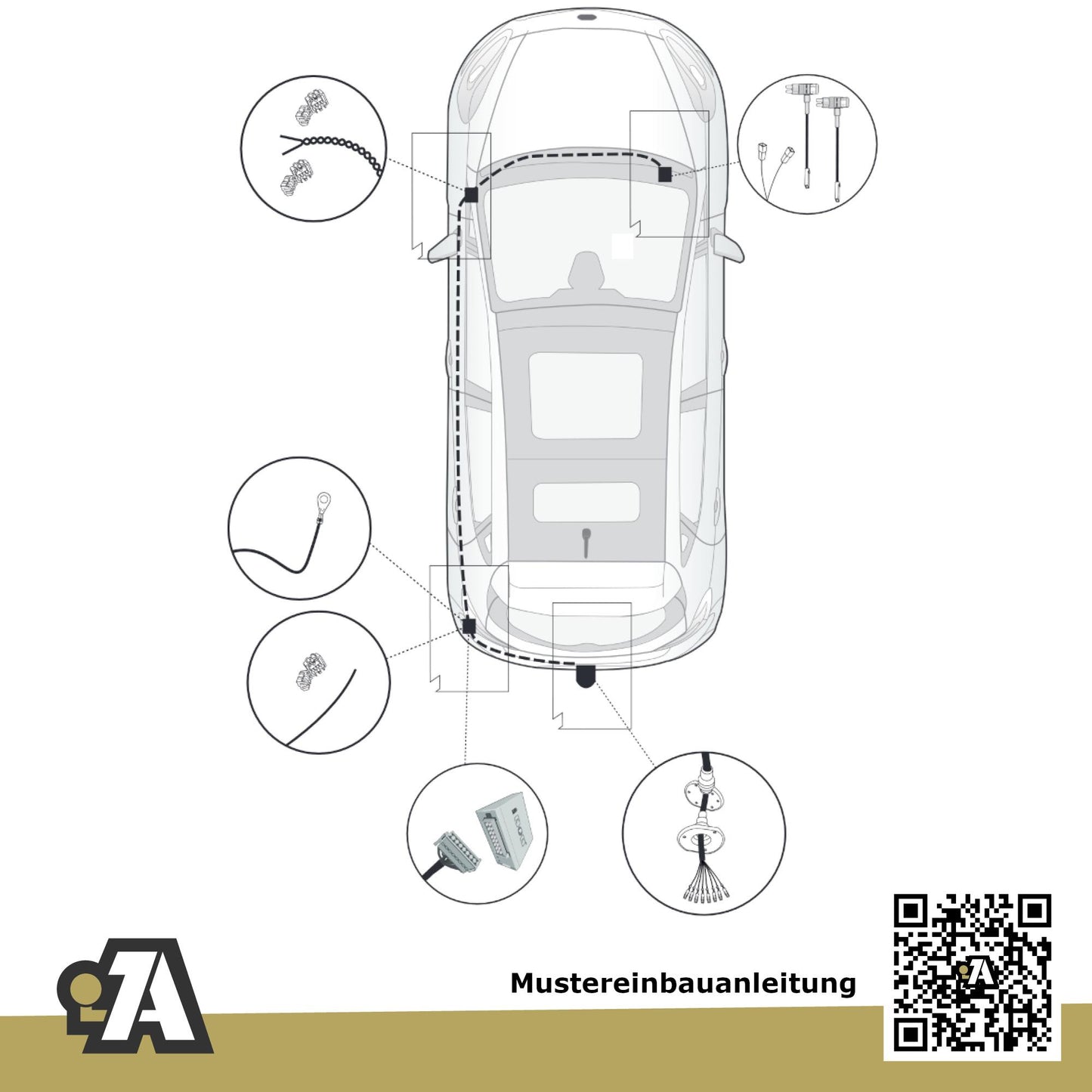 Ford Fiesta 3/5-Türer (Fließheck) ab 07.2017 HF / HJ BRiNK Anhängerkupplung mit JAEGER Elektrosatz