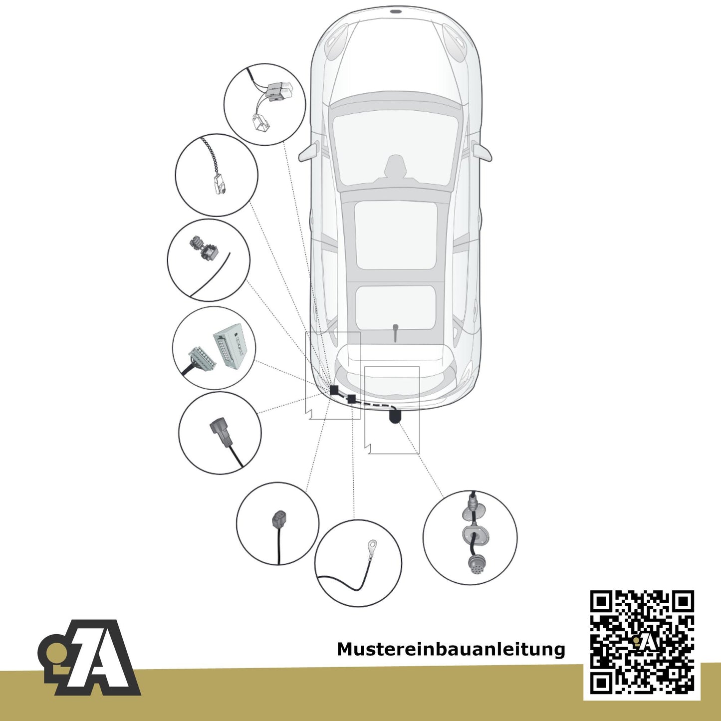 Ford Puma 5-Türer (SUV) ab 12.2019 J2K / CF7 BRiNK Anhängerkupplung mit JAEGER Elektrosatz