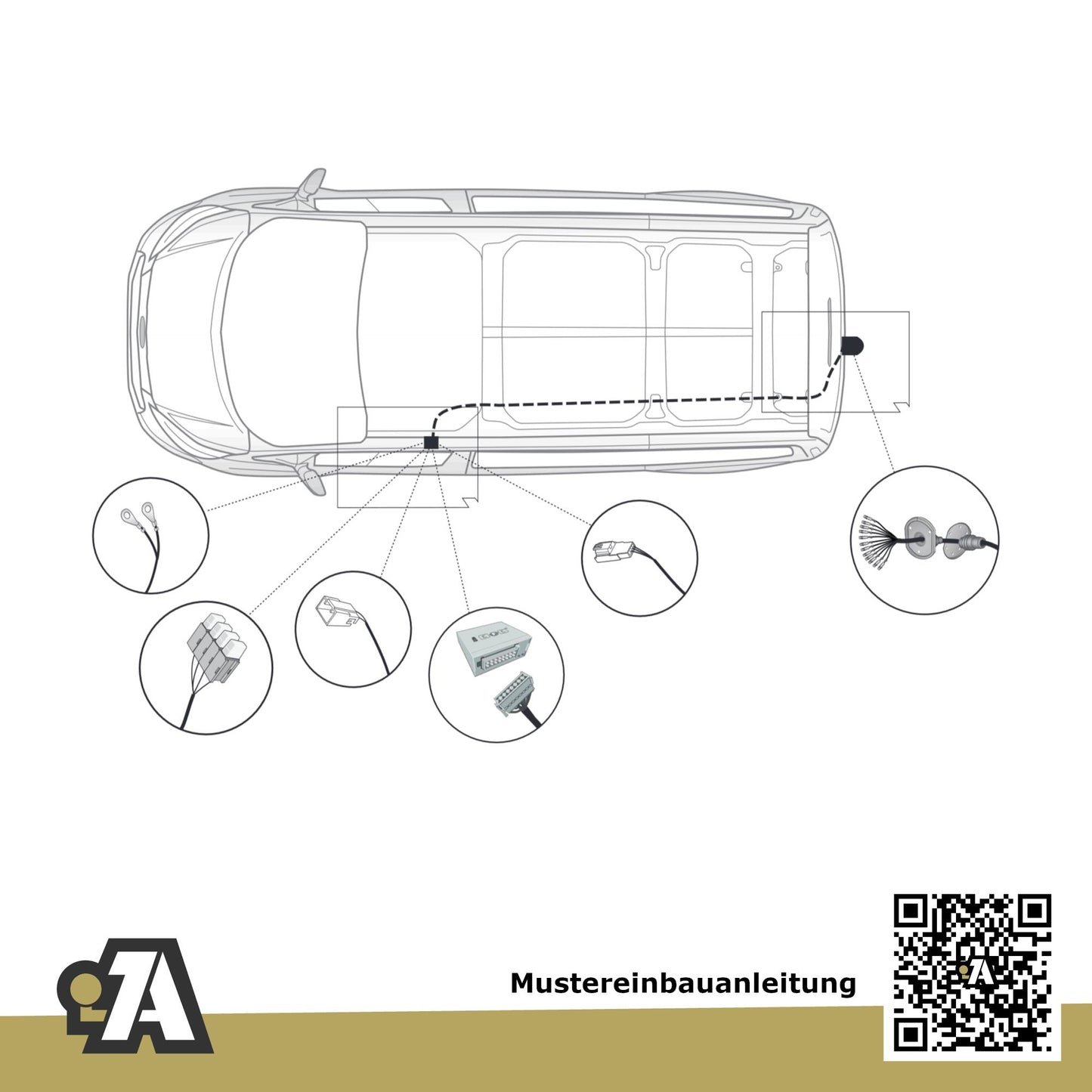 Ford Transit Pritsche ab 06.2024 FED / FFD BRiNK Anhängerkupplung mit JAEGER Elektrosatz