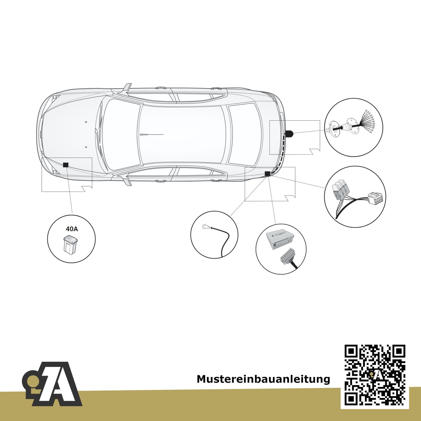 Ford Mondeo Fließheck 5-Türer (Fließheck) 10.2014-04.2022 CE BRiNK Anhängerkupplung mit JAEGER Elektrosatz