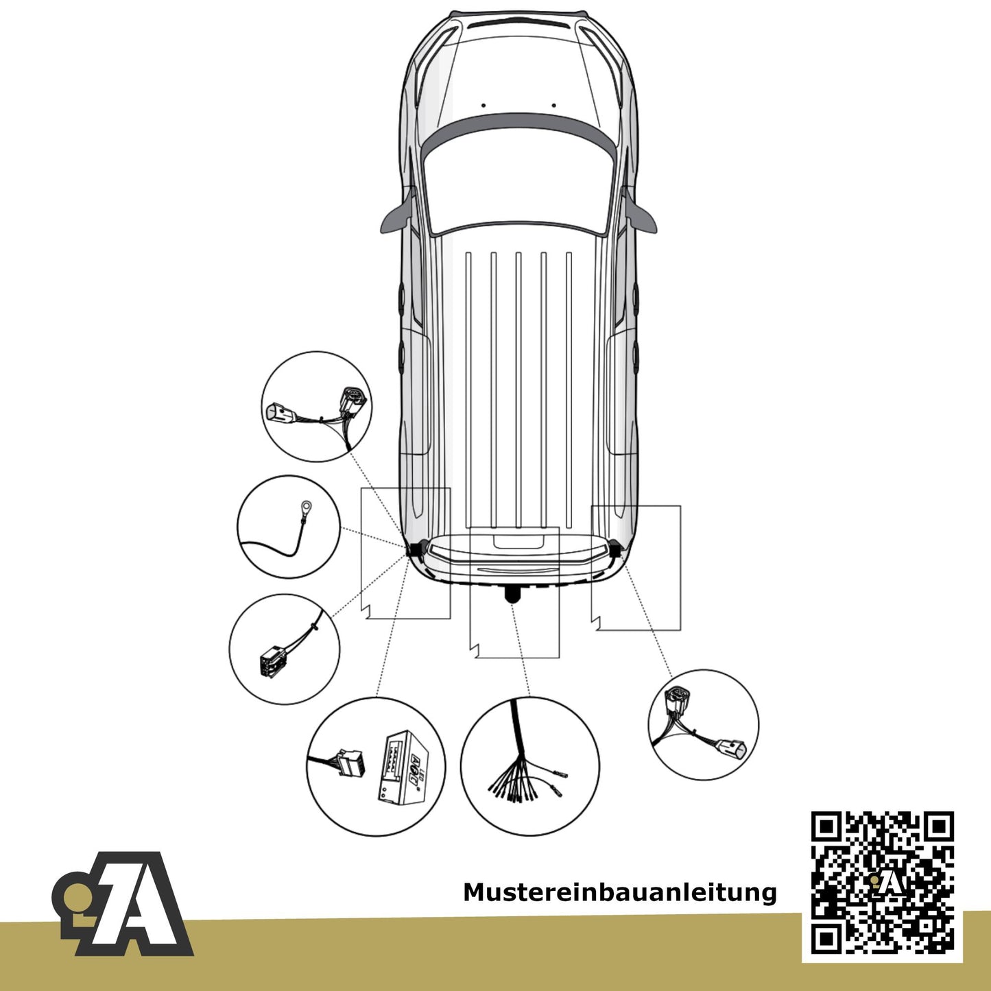 Ford Transit/Tourneo Courier Kastenwagen ab 11.2020 B460 BRiNK Anhängerkupplung mit JAEGER Elektrosatz
