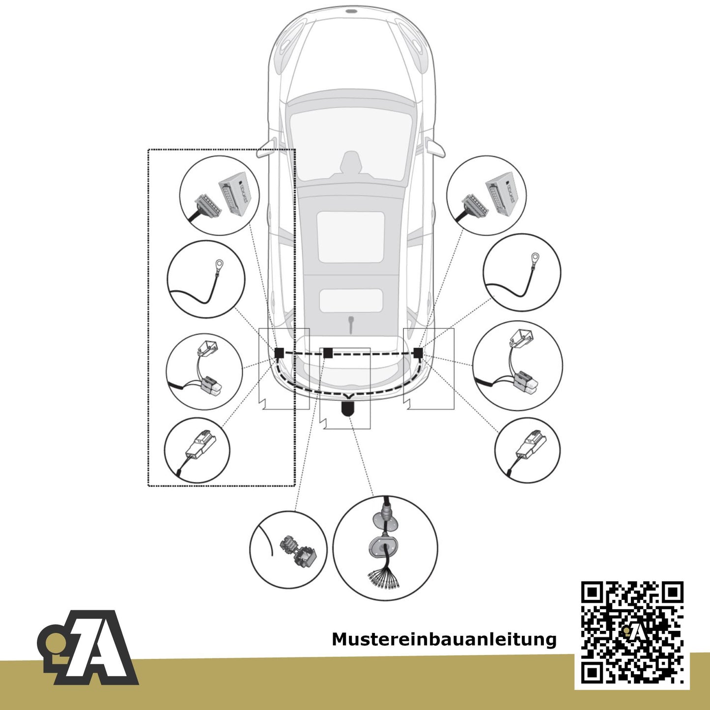 Ford Focus IV Fließheck 5-Türer (Fließheck) 04.2018-01.2022 HN BRiNK Anhängerkupplung mit JAEGER Elektrosatz