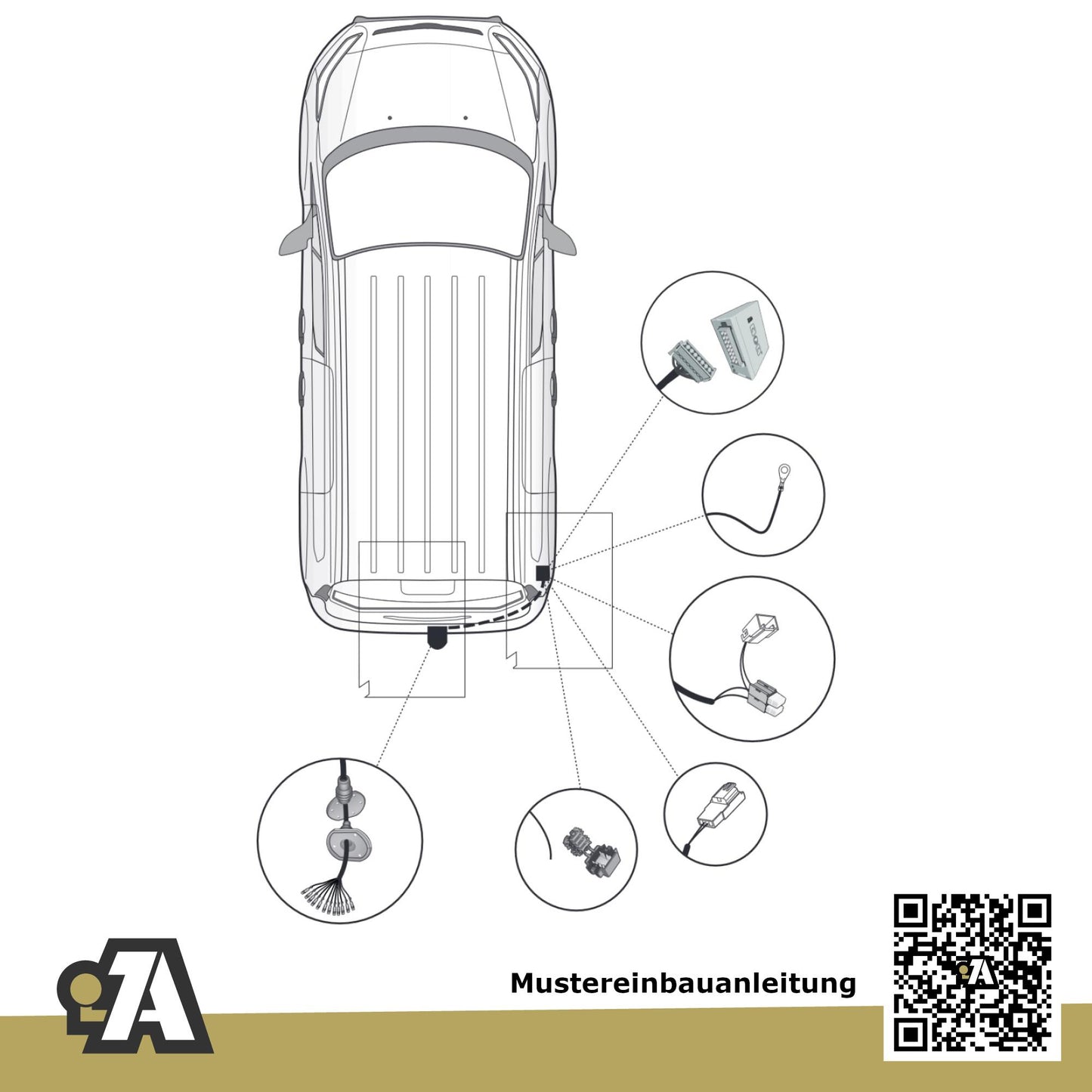 Ford Transit/Tourneo Connect Kastenwagen 07.2018-02.2022 V408 BRiNK Anhängerkupplung mit JAEGER Elektrosatz