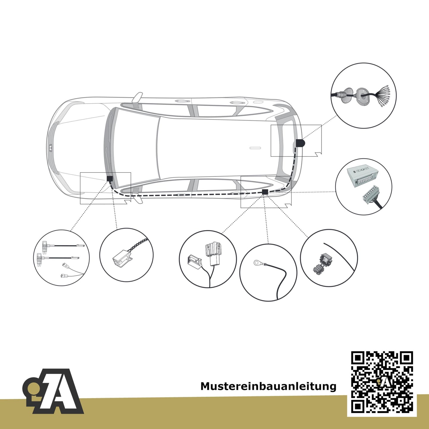 Honda CR-V V 5-Türer (Sport-SUV) 10.2018-07.2023 RW_, RT_ BRiNK Anhängerkupplung mit JAEGER Elektrosatz