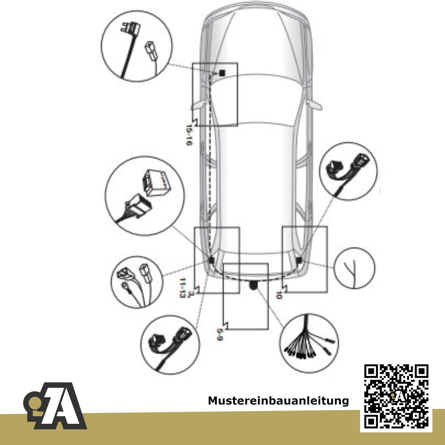 Honda CR-V 5-Türer (Sport-SUV) 01.2007-10.2012 RE6 / RE7 BRiNK Anhängerkupplung mit JAEGER Elektrosatz