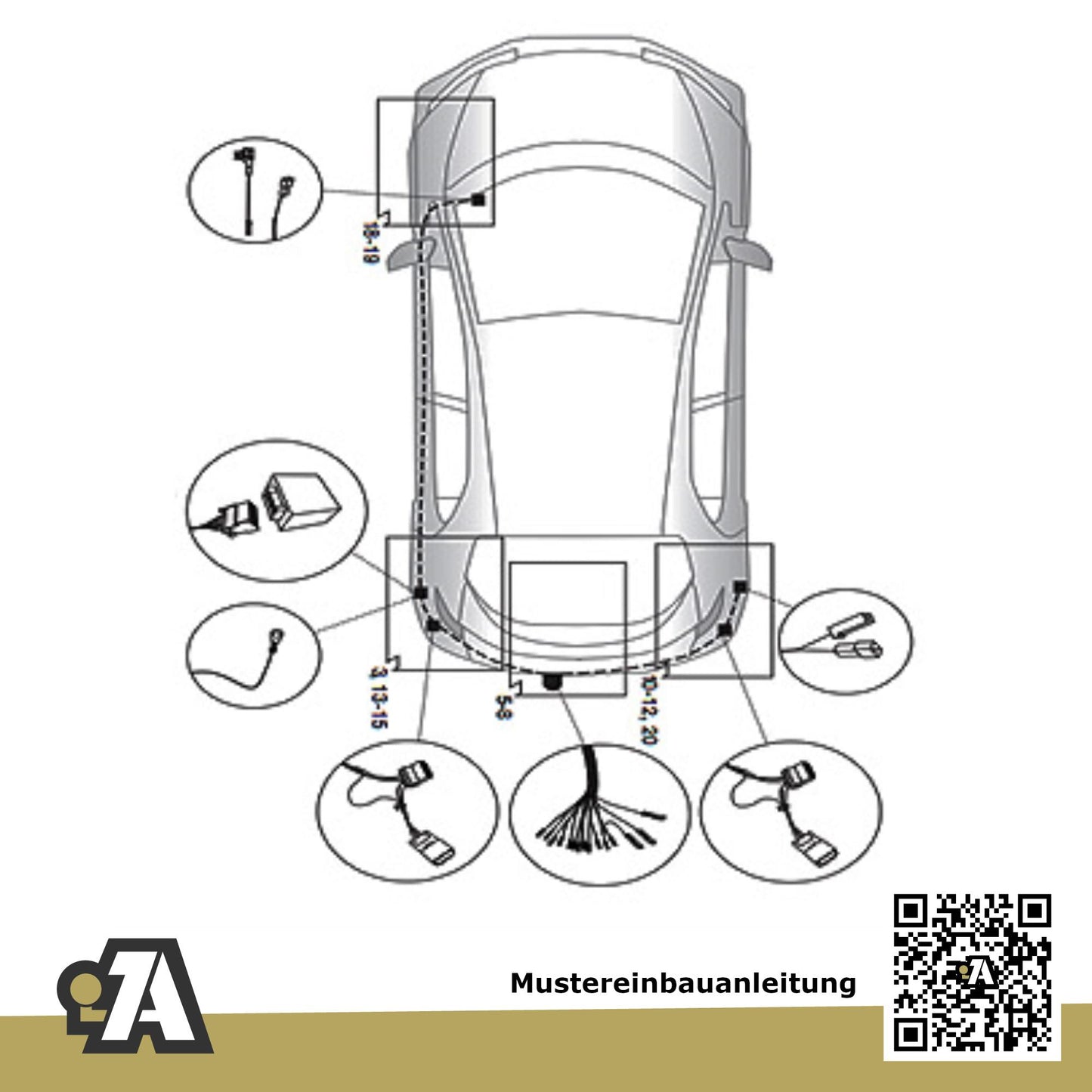 Honda Civic 5-Türer (Fließheck) 01.2012-12.2014 FB, FG BRiNK Anhängerkupplung mit JAEGER Elektrosatz
