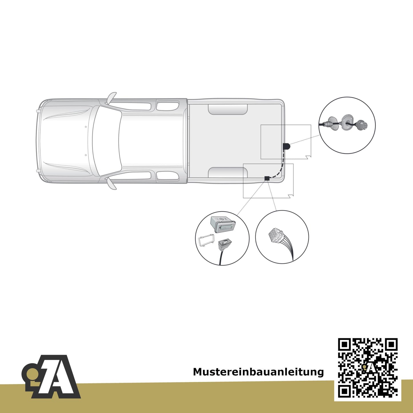 Isuzu D-Max III Pickup ab 10.2020 TFR / TFS BRiNK Anhängerkupplung mit JAEGER Elektrosatz
