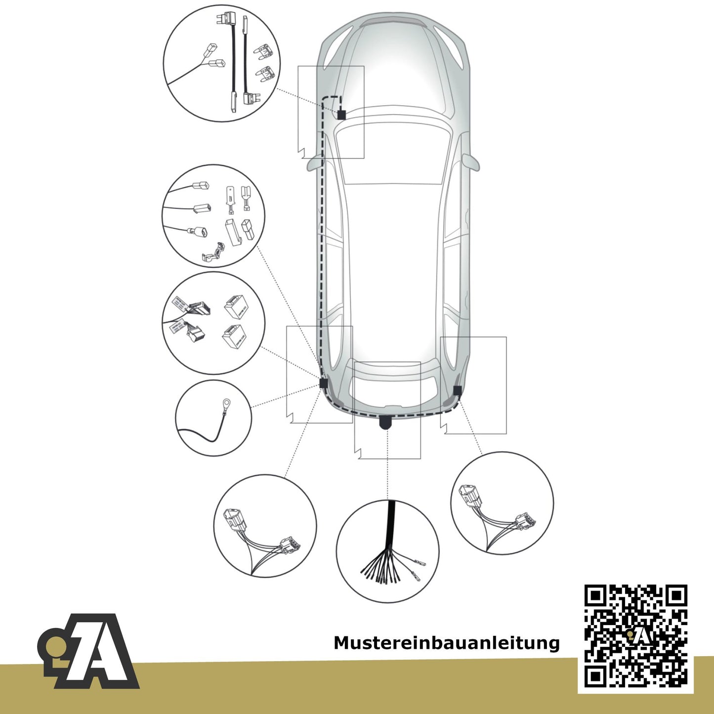 Hyundai i40 cw 5-Türer (Kombi) 07.2011-09.2018 VF BRiNK Anhängerkupplung mit JAEGER Elektrosatz