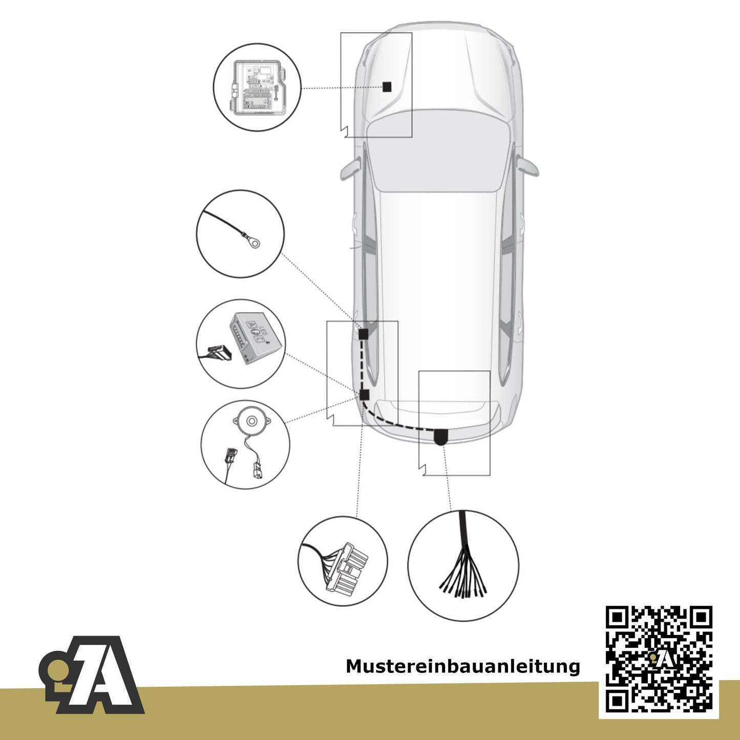 Hyundai i30 cw 5-Türer (Kombi) 06.2017-09.2020 PDE BRiNK Anhängerkupplung mit JAEGER Elektrosatz
