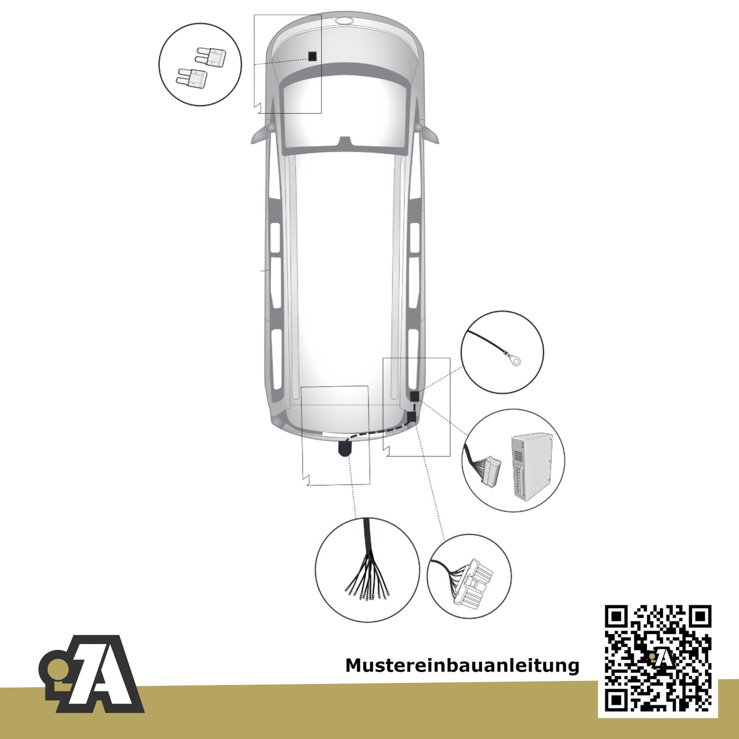 Hyundai Staria Bus / Kasten 09.2021-07.2022 US4 BRiNK Anhängerkupplung mit JAEGER Elektrosatz