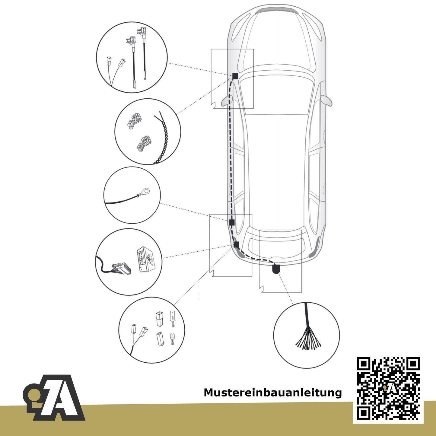 Kia Carens 5-Türer (Kompaktvan) 05.2013-12.2018 BRiNK Anhängerkupplung mit JAEGER Elektrosatz