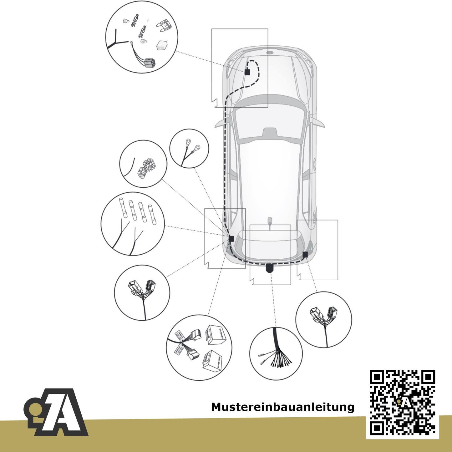 Kia Stonic 5-Türer (SUV) ab 09.2017 YB BRiNK Anhängerkupplung mit JAEGER Elektrosatz