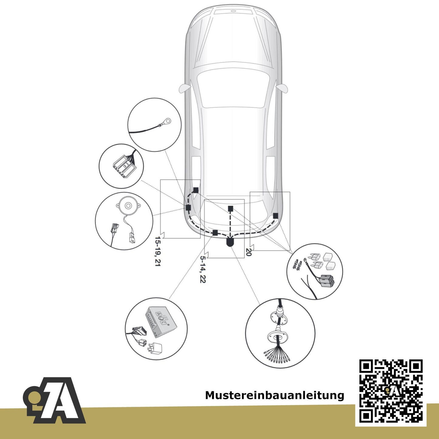 Kia Ceed SW 5-Türer (Kombi) ab 09.2019 CD BRiNK Anhängerkupplung mit JAEGER Elektrosatz