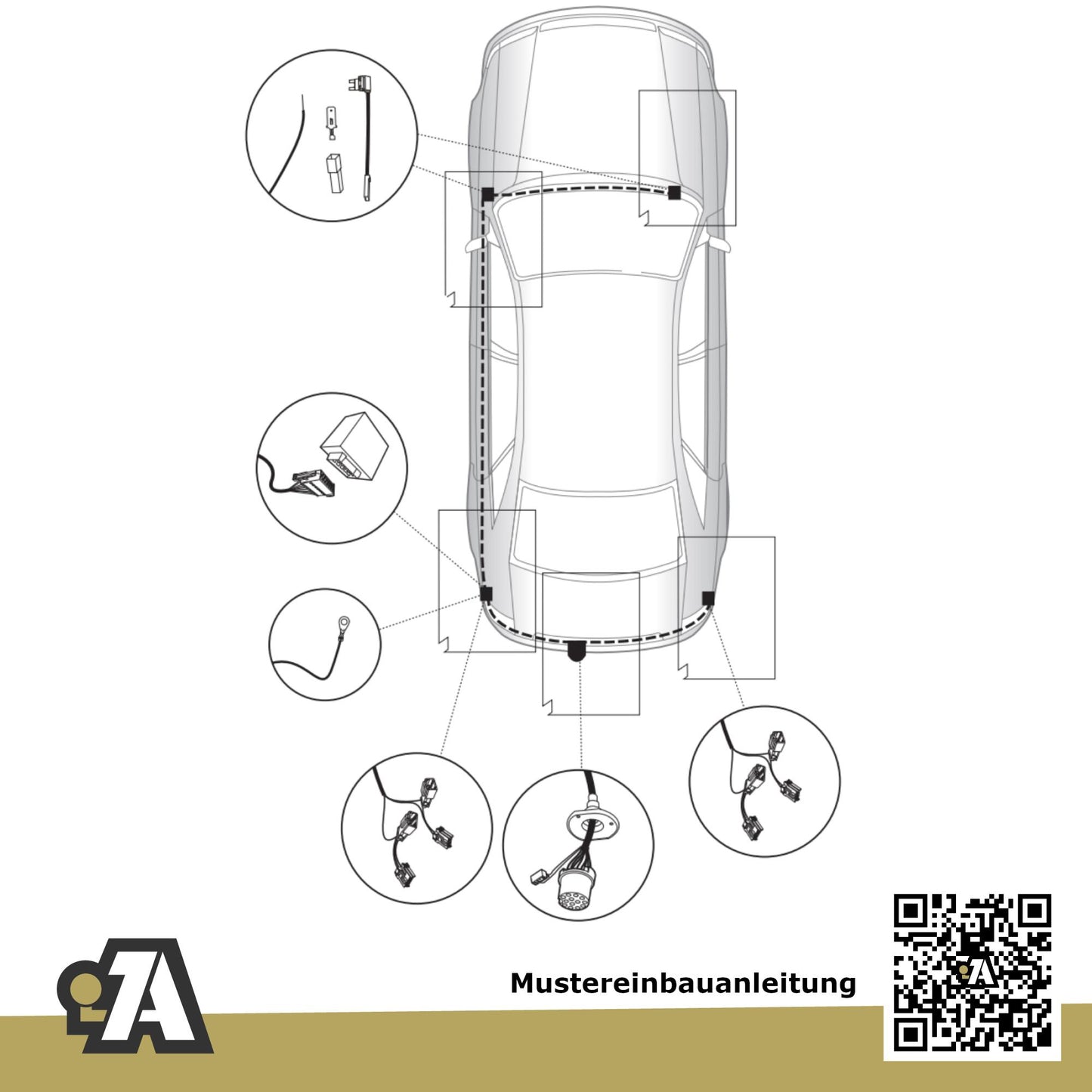 Mazda 3 4-Türer (Limousine) 11.2003-05.2009 BK BRiNK Anhängerkupplung mit JAEGER Elektrosatz