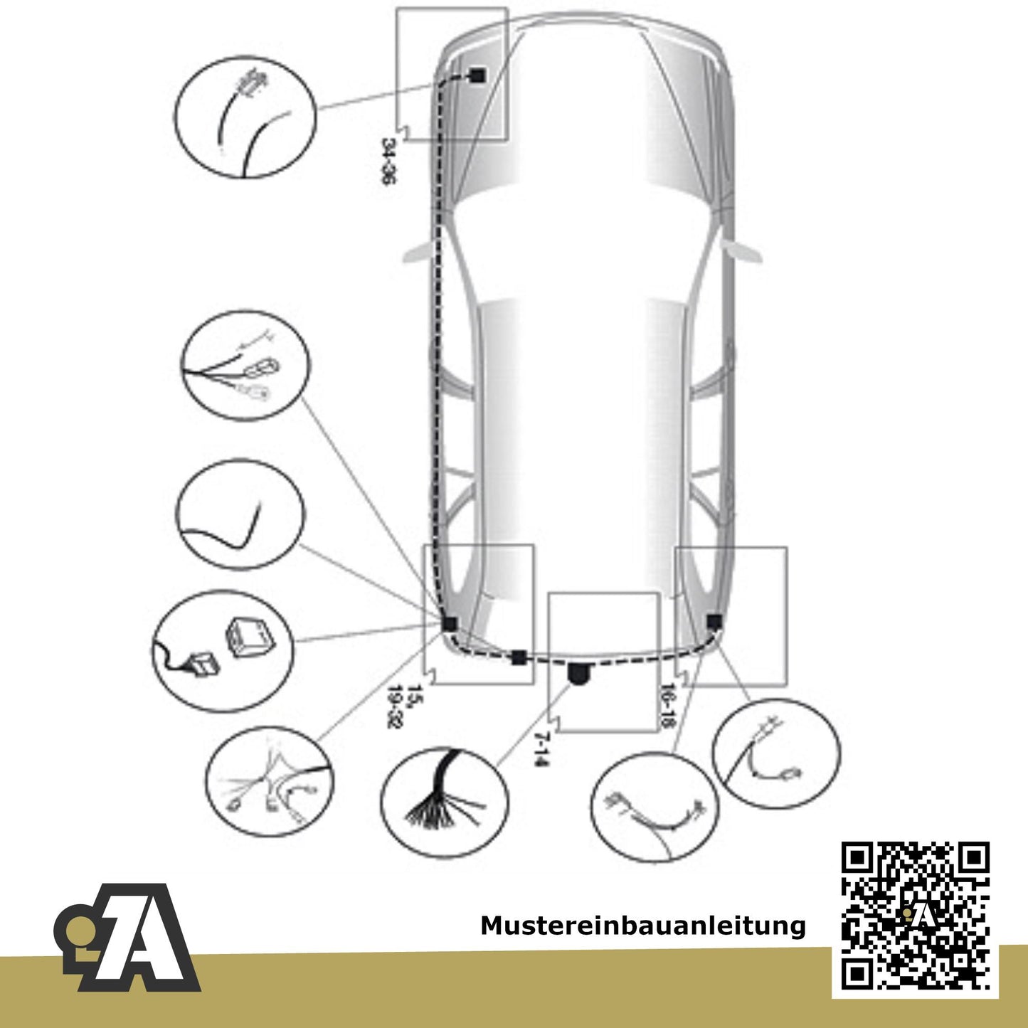 Mazda 6 5-Türer (Kombi) 03.2008-01.2013 GH BRiNK Anhängerkupplung mit JAEGER Elektrosatz