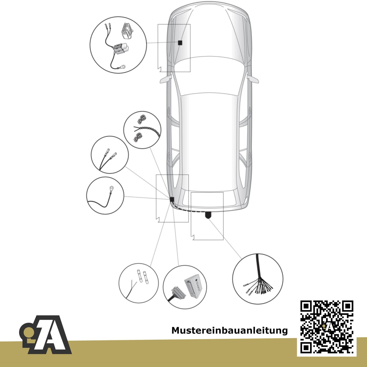 Mazda 6 4-Türer (Limousine) 02.2013-06.2018 GJ/GH BRiNK Anhängerkupplung mit JAEGER Elektrosatz