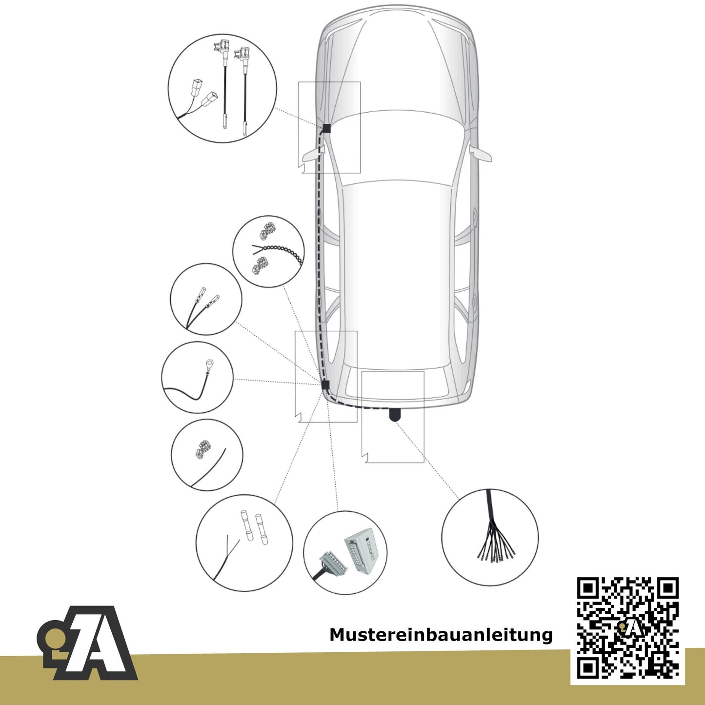 Mazda 6 4-Türer (Limousine) 02.2013-06.2018 GJ/GH BRiNK Anhängerkupplung mit JAEGER Elektrosatz
