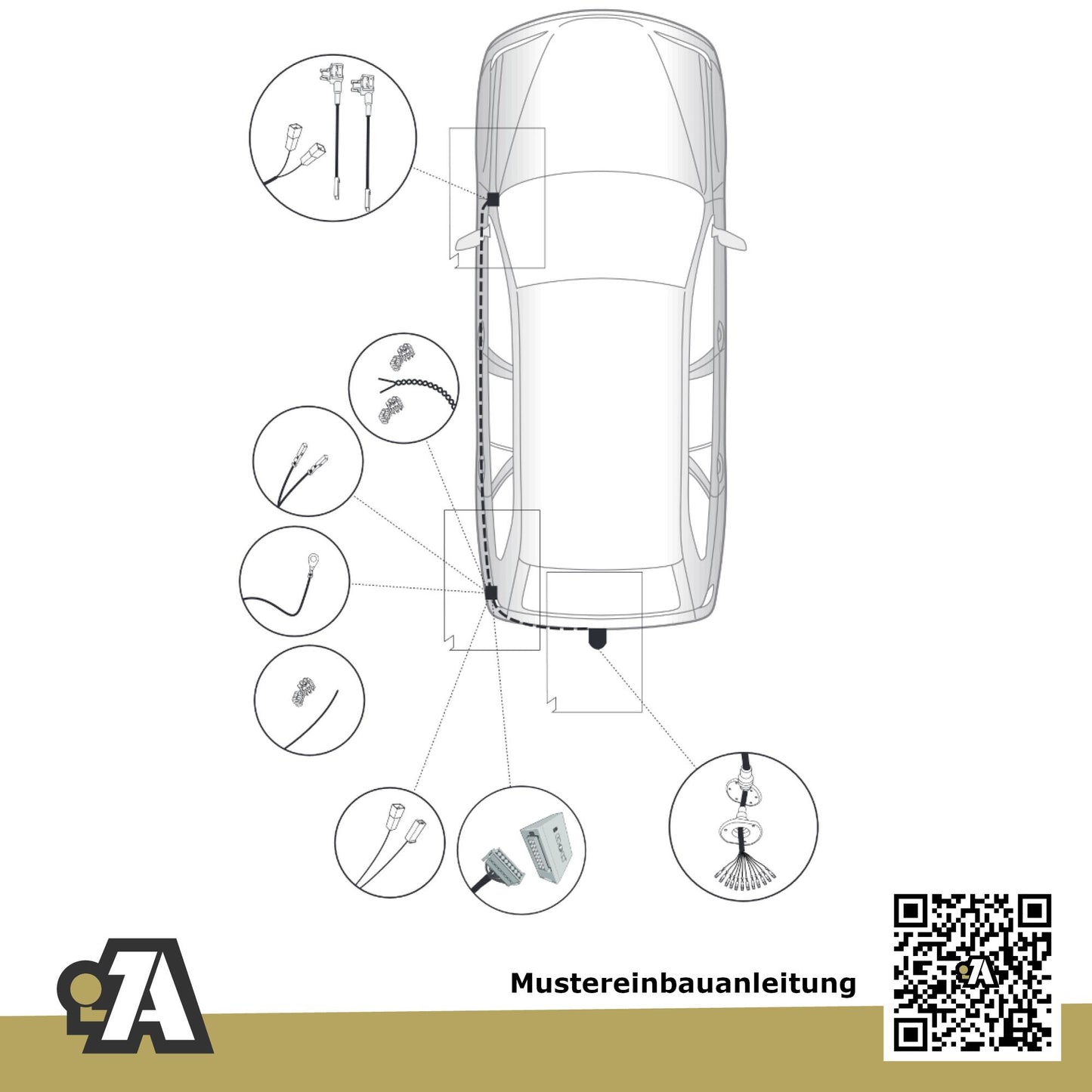 Mazda 6 5-Türer (Kombi) 02.2013-06.2018 GJ/GH BRiNK Anhängerkupplung mit JAEGER Elektrosatz