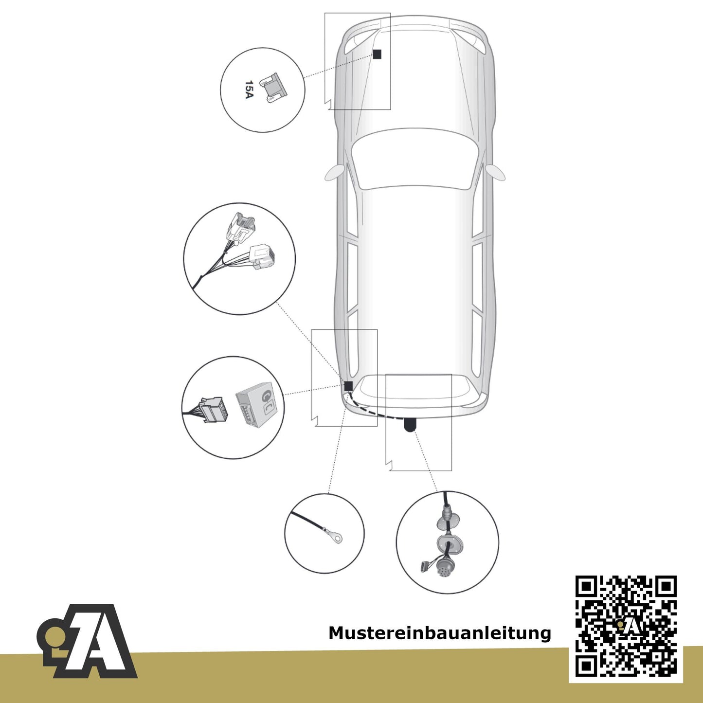 Nissan Qashqai II 5-Türer (SUV) 10.2019-06.2021 J11 BRiNK Anhängerkupplung mit JAEGER Elektrosatz
