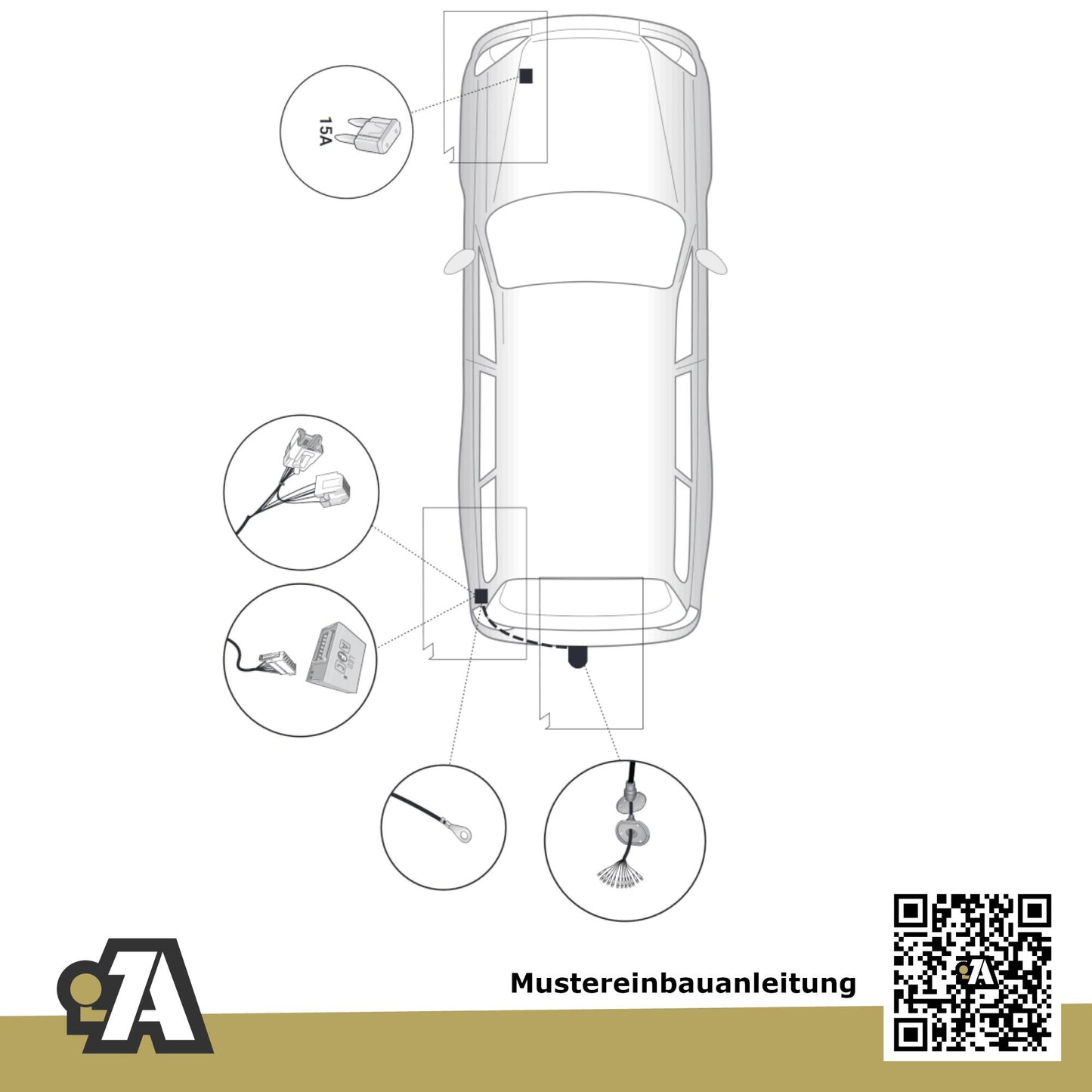 Nissan Qashqai III 5-Türer (SUV) 07.2021-05.2024 J12 BRiNK Anhängerkupplung mit JAEGER Elektrosatz