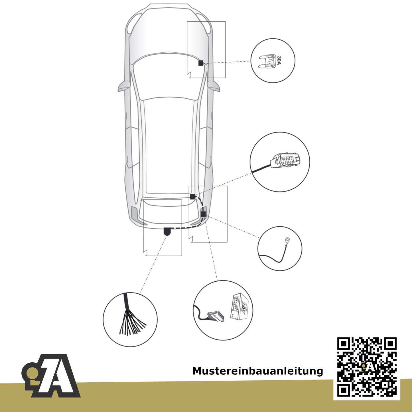 Peugeot 508 SW 5-Türer (Kombi) 03.2011-12.2018 8E_ BRiNK Anhängerkupplung mit JAEGER Elektrosatz