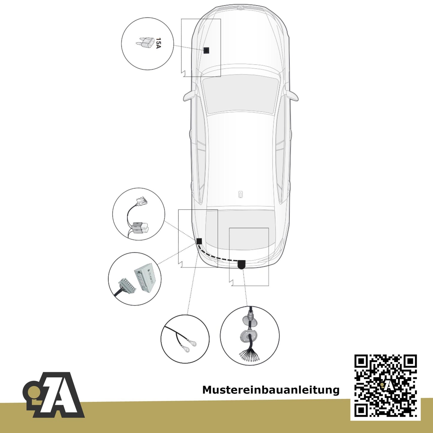 Peugeot 508 II 4-Türer (Limousine) ab 01.2019 F3 / FB / FH BRiNK Anhängerkupplung mit JAEGER Elektrosatz