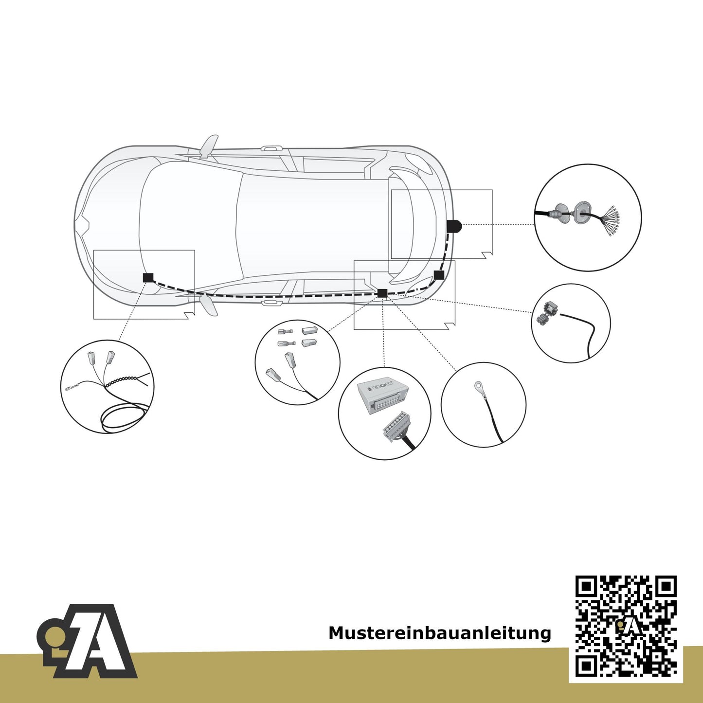 Renault Captur 5-Türer (Mini-SUV) 12.2019-06.2024 HF ORIS Anhängerkupplung mit JAEGER Elektrosatz