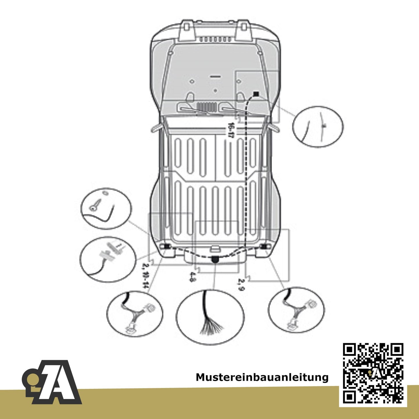 Jeep Wrangler 2/4-Türer (SUV) 04.2007-07.2018 JK Westfalia-Automotive mit JAEGER Elektrosatz