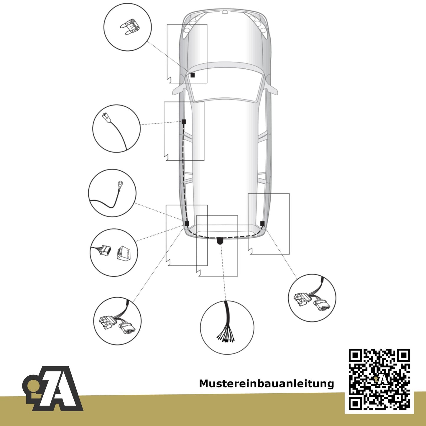 Dacia Dokker Kombi / Kasten 11.2012-03.2017 KE BRiNK Anhängerkupplung mit JAEGER Elektrosatz