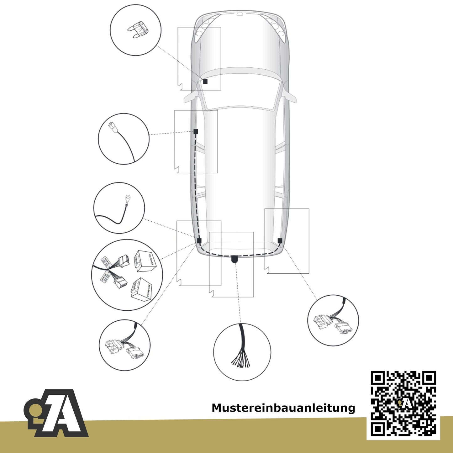 Dacia Dokker Kombi / Kasten 04.2017-12.2021 KE BRiNK Anhängerkupplung mit JAEGER Elektrosatz
