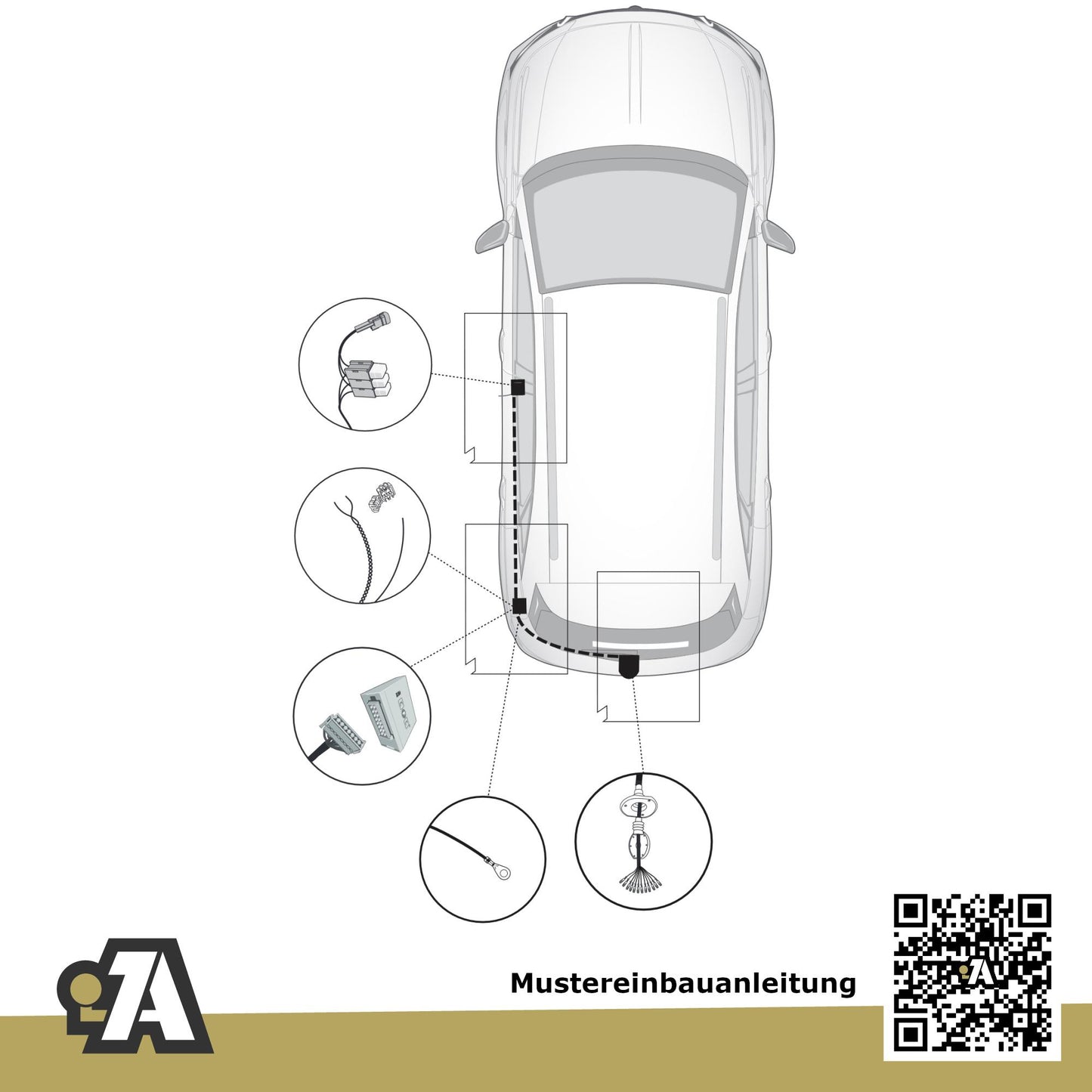 DS DS7 Crossback 5-Türer (SUV) ab 02.2018 J / X74 BRiNK Anhängerkupplung mit JAEGER Elektrosatz