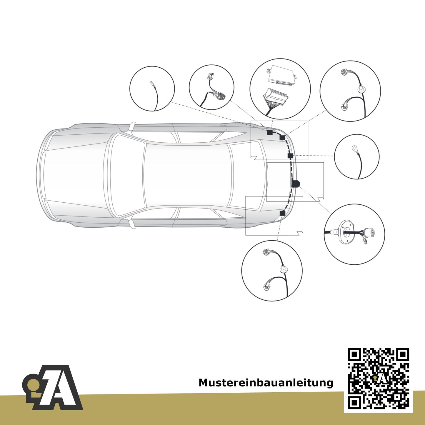 Jaguar XF 4-Türer (Limousine) 03.2008-08.2011 X250 BRiNK Anhängerkupplung mit JAEGER Elektrosatz