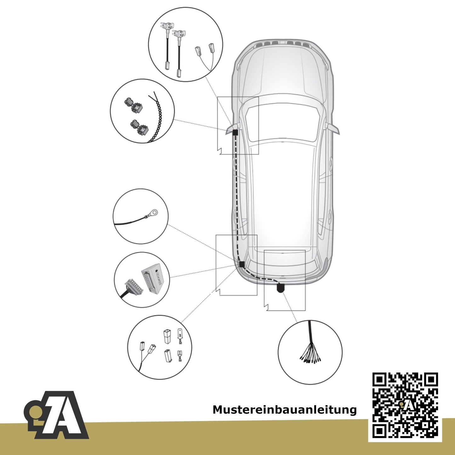 Jeep Compass 5-Türer (SUV) ab 08.2017 MP / M6 BRiNK Anhängerkupplung mit JAEGER Elektrosatz