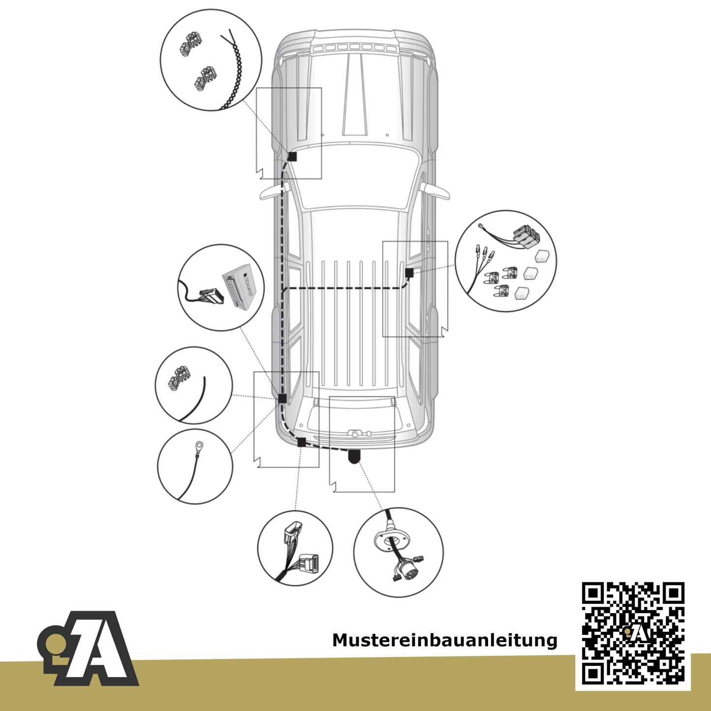 Jeep Grand Cherokee 5-Türer (SUV) 05.2013-04.2021 WK BRiNK Anhängerkupplung mit JAEGER Elektrosatz