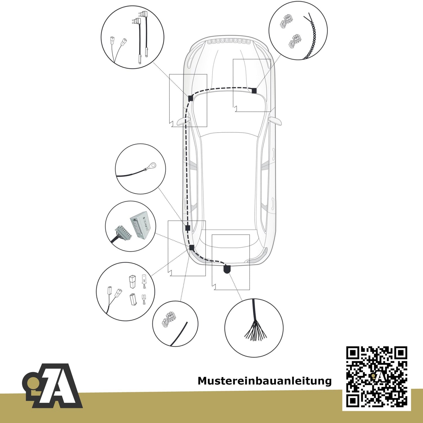 Jeep Cherokee 5-Türer (SUV) 07.2014-09.2018 KL BRiNK Anhängerkupplung mit JAEGER Elektrosatz