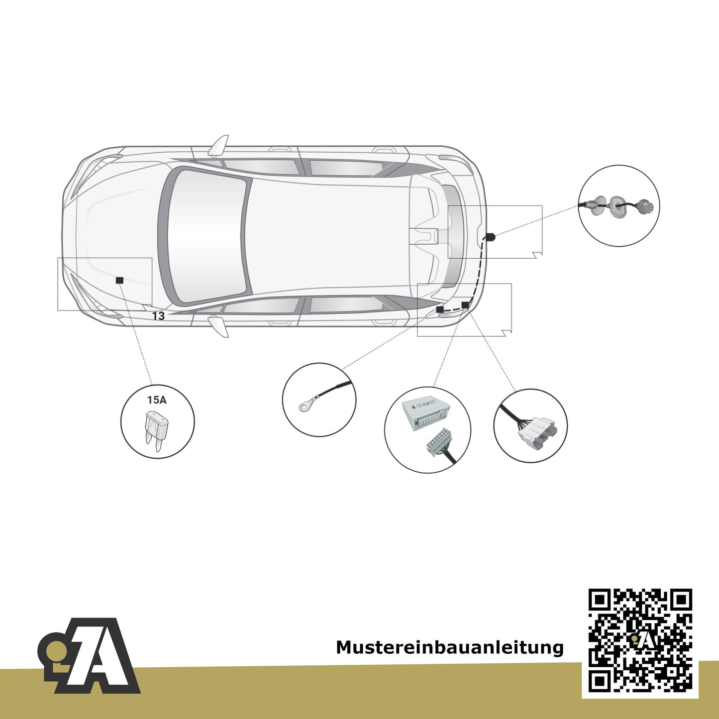 MG 4 5-Türer (Kombilimousine) ab 07.2023 - BRiNK Anhängerkupplung mit JAEGER Elektrosatz